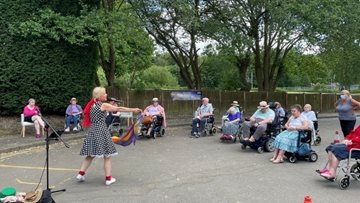 First entertainers welcomed back to Brindley Court